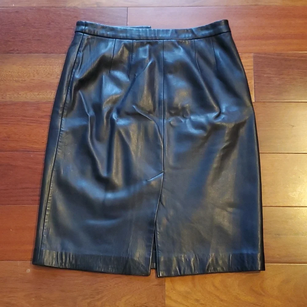 Vintage Sienna studio black leather skirt - Picture 3 of 4